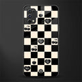 black cherries check pattern glass case for realme x7 pro image