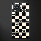 black cherries check pattern glass case for realme 8 pro image