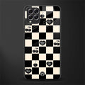 black cherries check pattern glass case for samsung galaxy f62 image