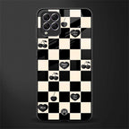 black cherries check pattern glass case for samsung galaxy f62 image