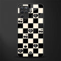 black cherries check pattern glass case for oppo f19 pro image