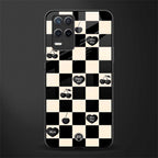 black cherries check pattern glass case for realme narzo 30 5g image