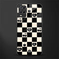 black cherries check pattern glass case for oppo a54 image