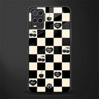 black cherries check pattern glass case for oppo a54 image