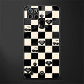 black cherries check pattern glass case for realme c21 image