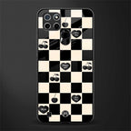 black cherries check pattern glass case for realme c21 image