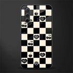 black cherries check pattern glass case for oneplus nord ce 5g image