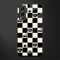 black cherries check pattern glass case for vivo v21e 5g image