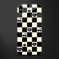 black cherries check pattern glass case for iphone xs max image