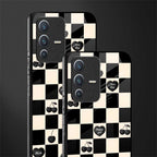 black cherries check pattern glass case for vivo v23 5g image-2