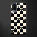black cherries check pattern glass case for vivo x60 image