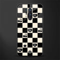 black cherries check pattern glass case for oneplus 8 pro image