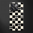 black cherries check pattern back phone cover | glass case for oneplus 10t