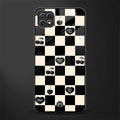 black cherries check pattern back phone cover | glass case for samsung galaxy f42