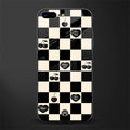 black cherries check pattern glass case for iphone 7 plus image