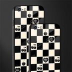 black cherries check pattern glass case for iphone 6 plus image-2