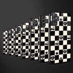 black cherries check pattern glass case for vivo y91 image-3