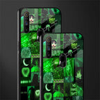black green aesthetic collage glass case for realme narzo 10a image-2