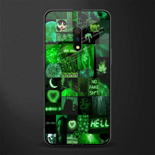 black green aesthetic collage glass case for oppo k3 image