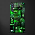 black green aesthetic collage glass case for oppo reno 3 pro image