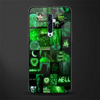 black green aesthetic collage glass case for oppo reno 2z image