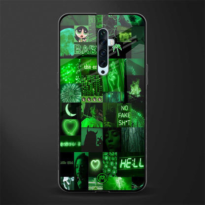 black green aesthetic collage glass case for oppo reno 2z image