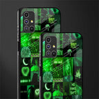 black green aesthetic collage glass case for samsung galaxy m51 image-2
