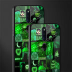 black green aesthetic collage glass case for oppo f11 pro image-2