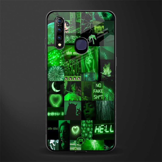 black green aesthetic collage glass case for vivo z1 pro image