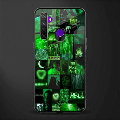 black green aesthetic collage glass case for realme 5s image