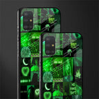 black green aesthetic collage glass case for samsung galaxy a51 image-2