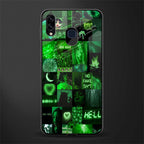 black green aesthetic collage glass case for samsung galaxy a20 image