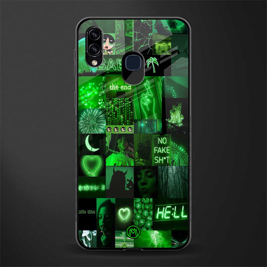 black green aesthetic collage glass case for samsung galaxy m10s image