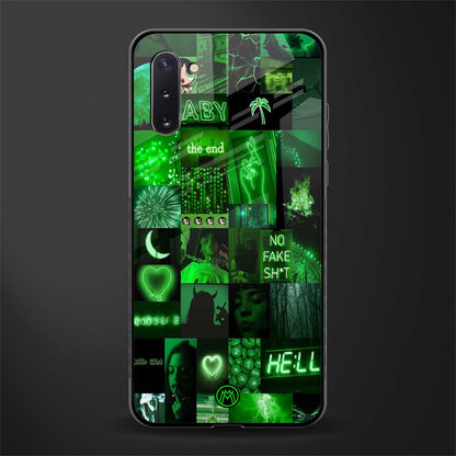 black green aesthetic collage glass case for samsung galaxy note 10 image