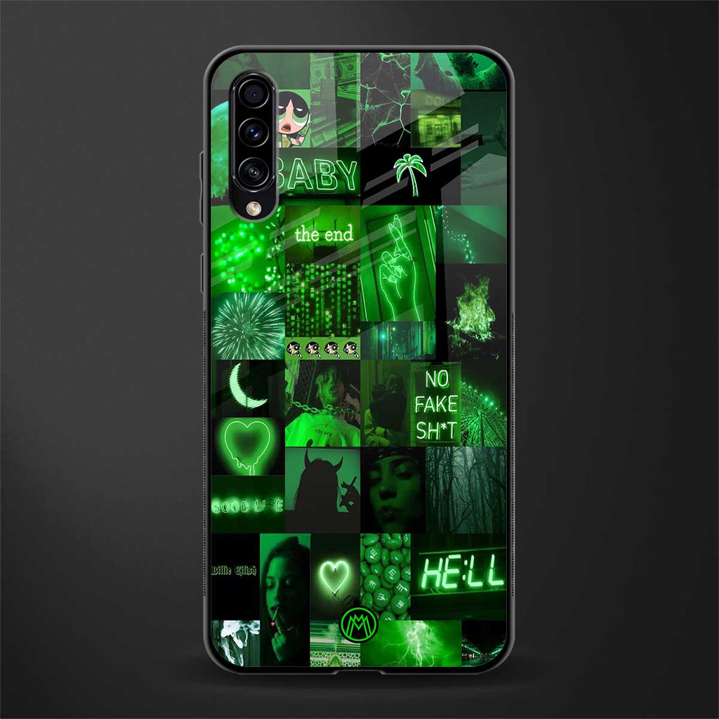 black green aesthetic collage glass case for samsung galaxy a70s image