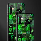 black green aesthetic collage glass case for redmi note 8 image-2