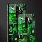 black green aesthetic collage glass case for redmi note 8 pro image-2