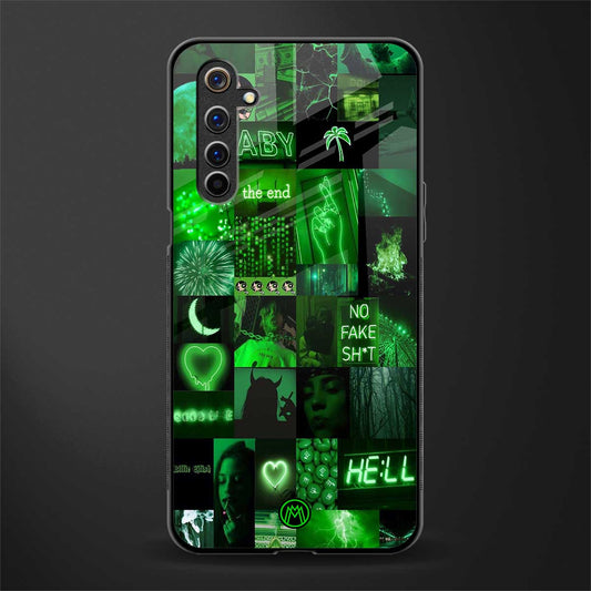 black green aesthetic collage glass case for realme 6i image