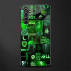 black green aesthetic collage glass case for realme 6 pro image