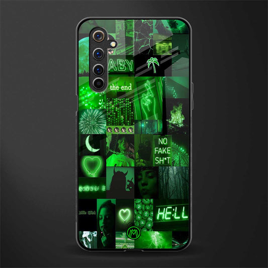 black green aesthetic collage glass case for realme 6 pro image