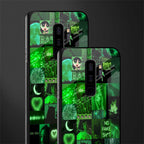 black green aesthetic collage glass case for samsung galaxy s9 plus image-2