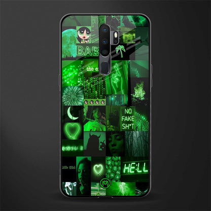 black green aesthetic collage glass case for oppo a5 2020 image