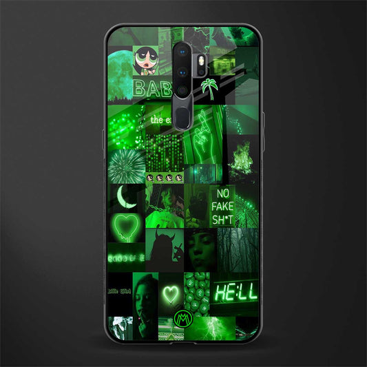 black green aesthetic collage glass case for oppo a5 2020 image