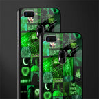 black green aesthetic collage glass case for oppo a12 image-2