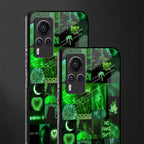 black green aesthetic collage glass case for vivo x60 pro image-2