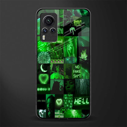 black green aesthetic collage glass case for vivo x60 pro image