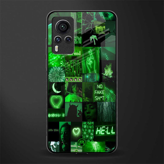 black green aesthetic collage glass case for vivo x60 pro image