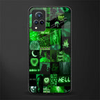 black green aesthetic collage glass case for vivo v21 5g image