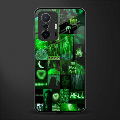 black green aesthetic collage glass case for mi 11t pro 5g image