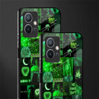 black green aesthetic collage glass case for vivo t1 5g image-2